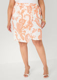 Paisley Print Wrap Skirt