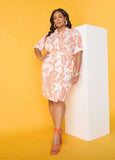 Plus Size Paisley Cotton Linen Wrap Skirt Two Piece Matching Set