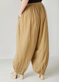 High Waist Cotton Harem Pants