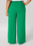 Piped Wide Leg Trousers
