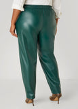 Faux Leather Drawstring Pants