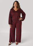 Houndstooth Wide Leg Pants