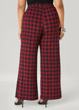 Houndstooth Wide Leg Pants