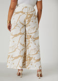 Printed Pull On Wide Leg Pants