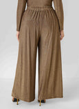 Metallic Wide Leg Pants