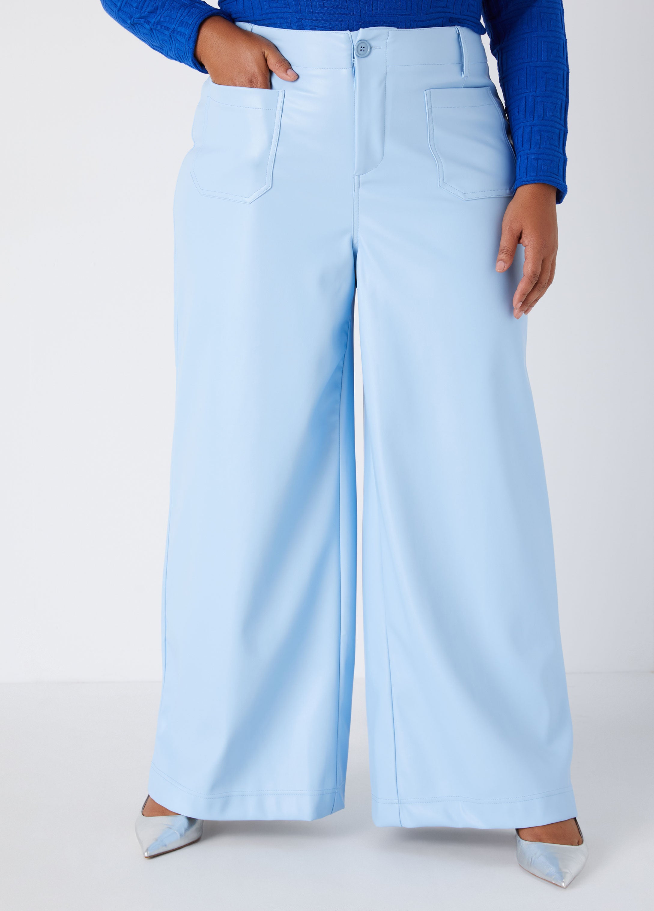 UEU Womens Wide Leg Pants Casual Loose Yoga Lounge Elastic V-Shaped High  Waist Palazzo Pants with Pockets, Black, Large : Clothing, Shoes & Jewelry  - Amazon.com