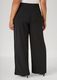 Seamed High Waist Wide Leg Pants