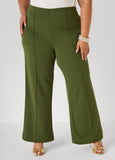 Seamed High Waist Wide Leg Pants