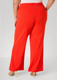 Seamed High Waist Wide Leg Pants