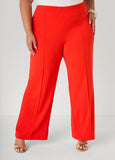 Seamed High Waist Wide Leg Pants