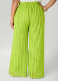 Textured Wide Leg Pants