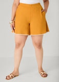 Whipstitched Textured Shorts