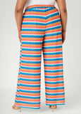 Chevron Knit Wide Leg Pants