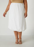 Plus Size bubble skirt plus size midi skirt plus size cotton skirt