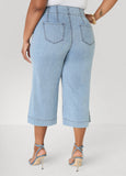 Braided Chambray Capris