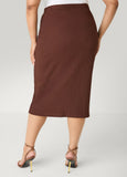 Textured Midi Pencil Skirt