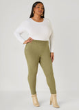 High Rise Faux Suede Leggings