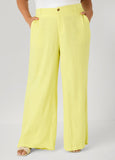 Linen Blend Wide Leg Pants