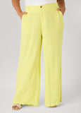Linen Blend Wide Leg Pants