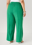 Linen Blend Pull On Pants