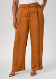 Crushed Satin Wide Leg Trousers