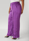 Crushed Satin Wide Leg Trousers