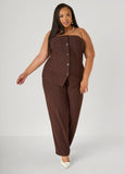 Pinstripe Wide Leg Pants