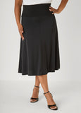 A Line Midi Knit Skirt