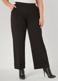 Cuffed Ponte Straight Leg Pants