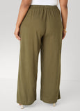 Drawstring Linen Blend Pants