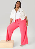 Drawstring Linen Blend Pants