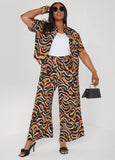 Printed High Waist Pants