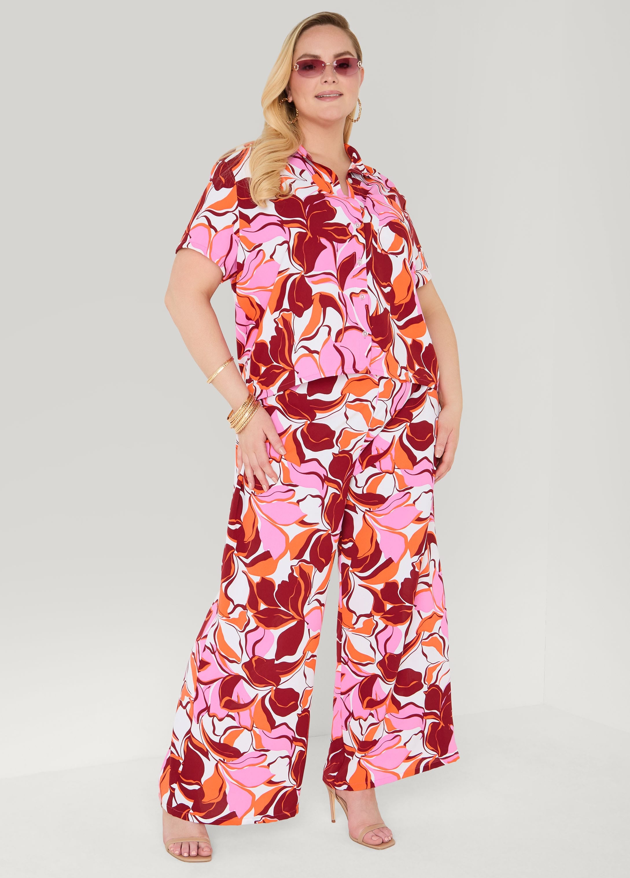 Printed High Waist Pants – Ashley Stewart
