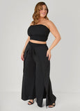 Tie Wrap Wide Leg Pants