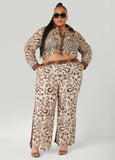 Leopard Print Corded Lace Pants