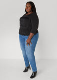 Fringed Stretch Knit Top