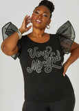 Plus Size Very Mindful Embellished Tee