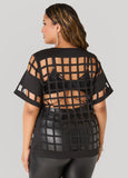 Windowpane Cutout Top