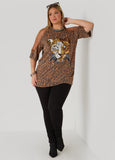 Embellished Leopard Jersey Tee
