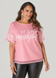 Plus Size Its My Birthday Sequin Tee