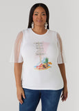 Island Vibes Paneled Graphic Tee
