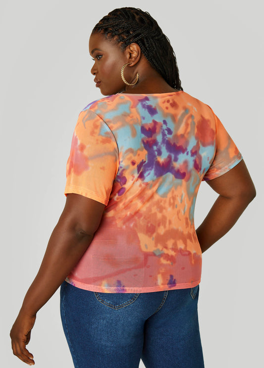 Neon Printed Mesh Tee