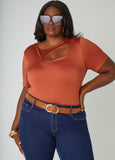 Cutout Stretch Knit Top