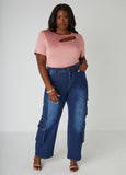 Cutout Stretch Knit Top