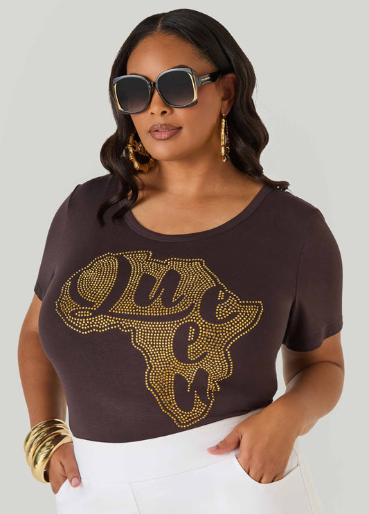 Queen Africa Crystal Tee