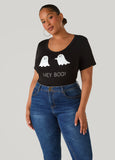 Hey Boo Crystal Graphic Tee