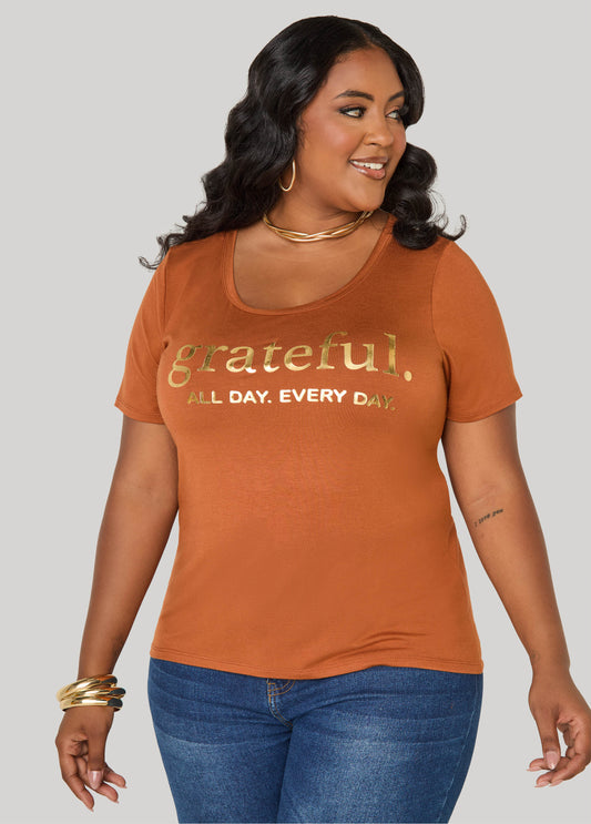 Grateful Metallic Graphic Tee