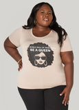 Plus Size Be A Queen Graphic Tee