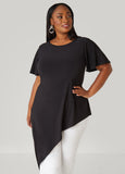 Asymmetric Stretch Knit Top