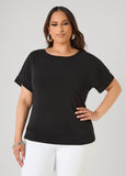 Dolman Sleeved Stretch Crepe Top